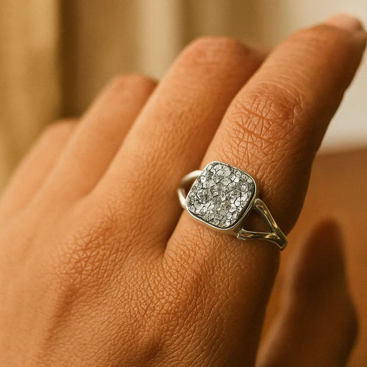 Pyrite Natural Adjustable Ring L3