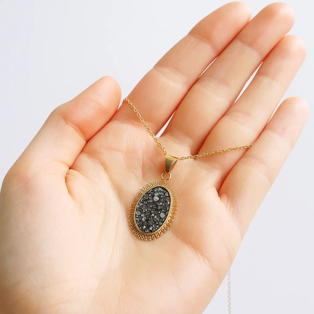 Raw Pyrite Pendant(GOLD)