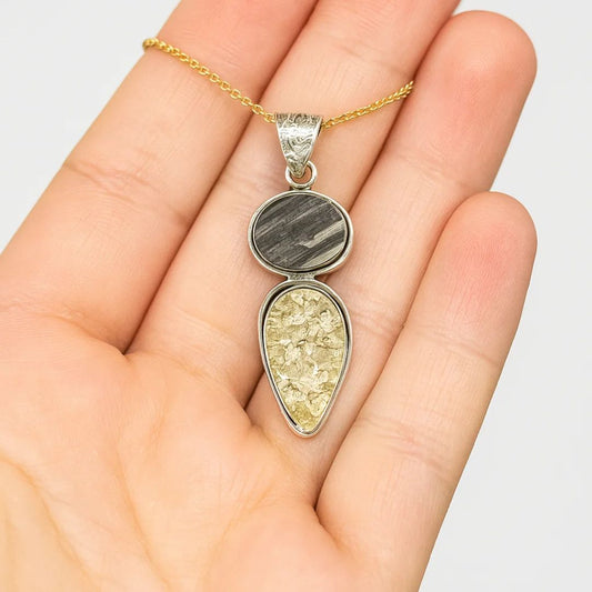 Black Tourmaline Pyrite Pendant