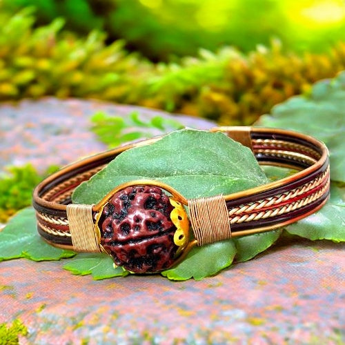 Pure Copper Rudraksha Bracelet
