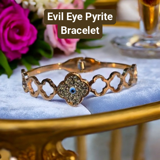 Evil Eye Pyrite Bracelet