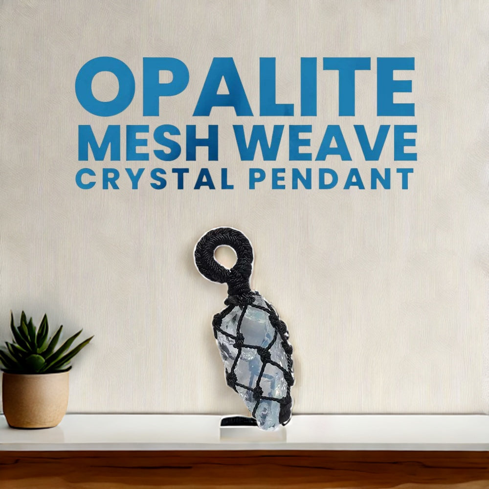 Opalite Mesh Weave Crystal Pendant (Chain not included)
