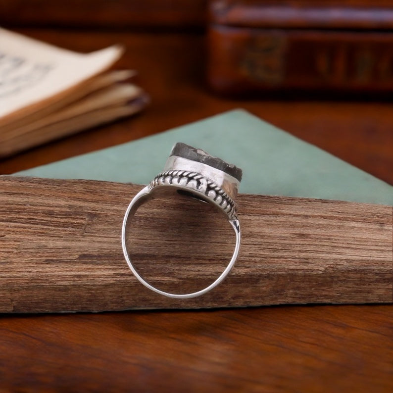Pyrite Natural Adjustable Ring Oval L1