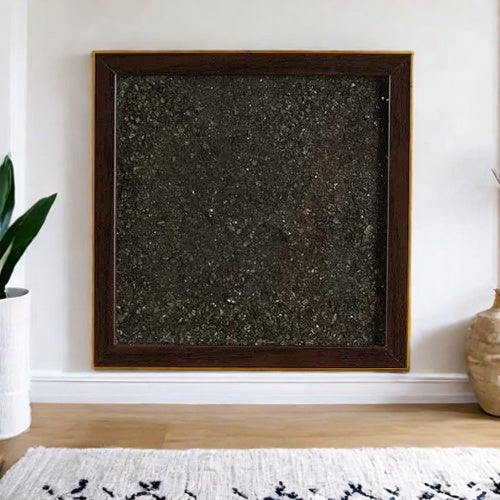 Pyrite Dust Plate (Complimentary wooden frame)