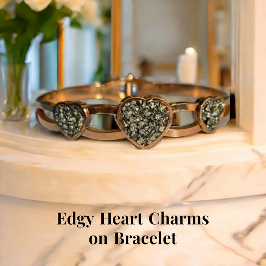 Heart Design Pyrite Bracelet