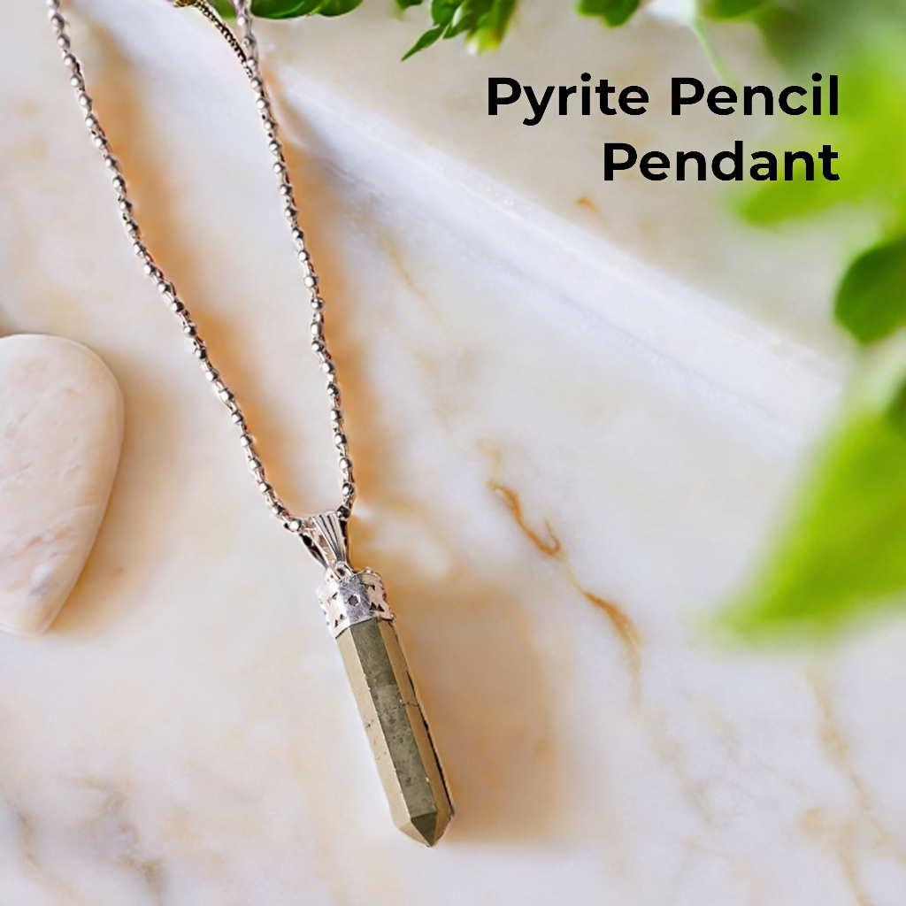 Pyrite Pencil Pendant