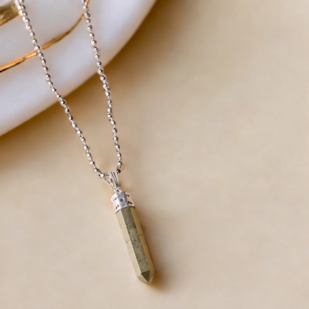 Pyrite Pencil Pendant