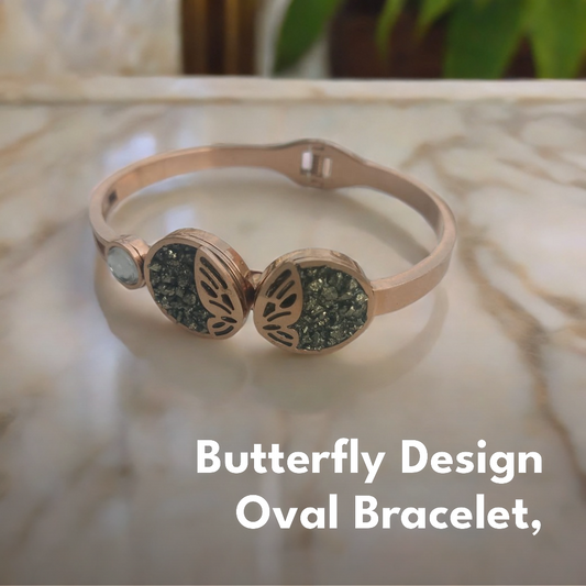 Butterfly Desgin Oval Bracelet