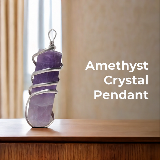 Amethyst Crystal Pendant (Without Chain)
