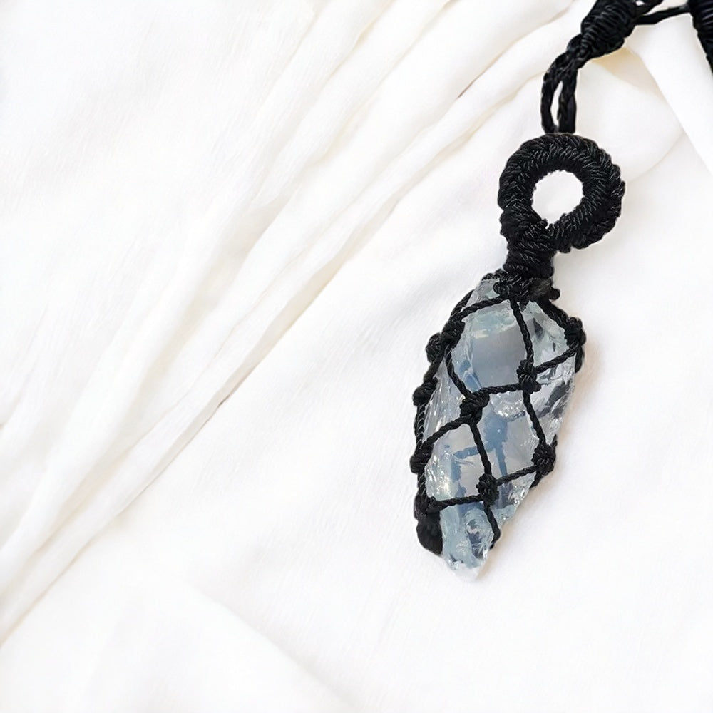 Opalite Mesh Weave Crystal Pendant (Chain not included)