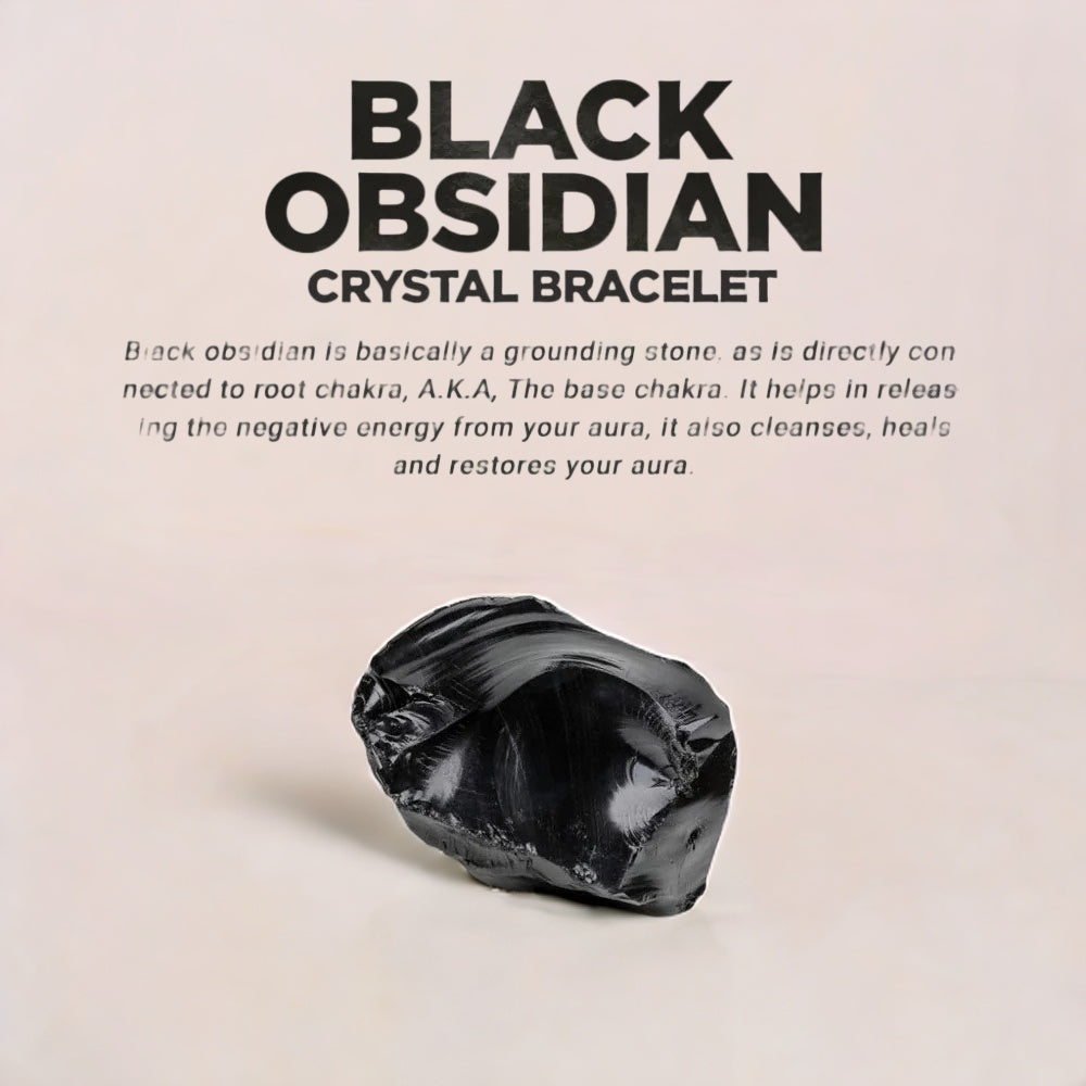 Black Obsidian Crystal Bracelet