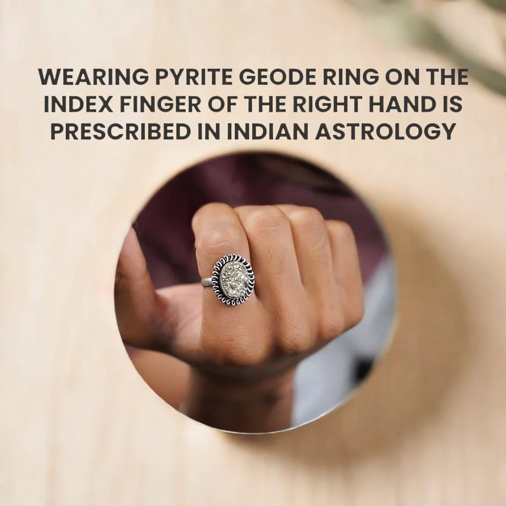 Pyrite Geode Ring