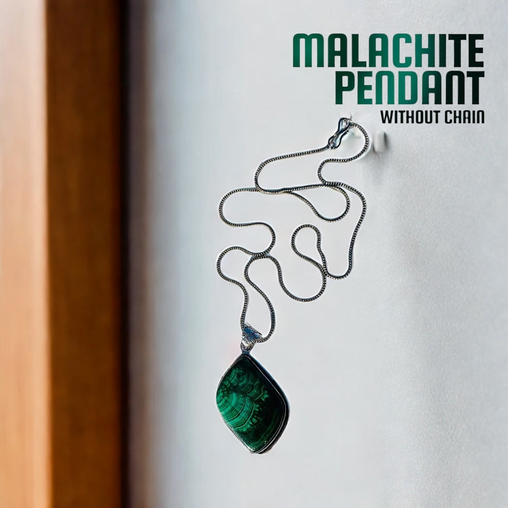 Green Malachite Pendant (Without Chain)