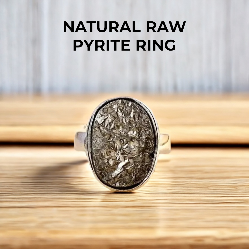 NATURAL RAW PYRITE RING