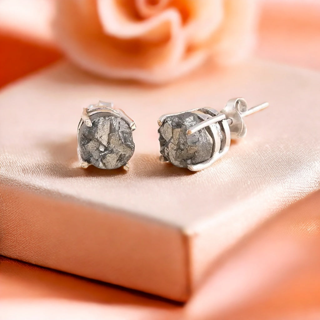 Raw Pyrite earings