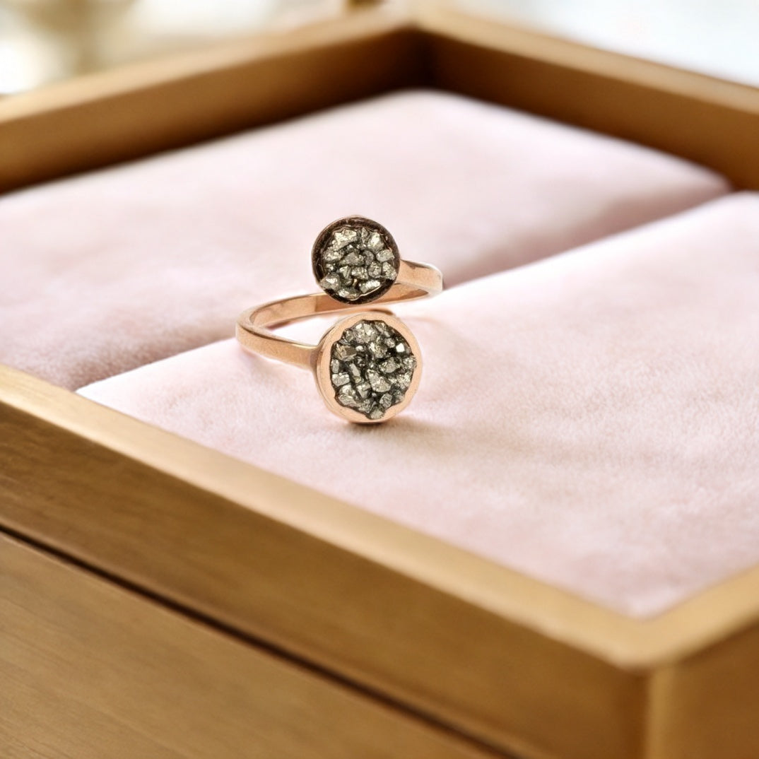 Pyrite Oval Ring Attract Money
