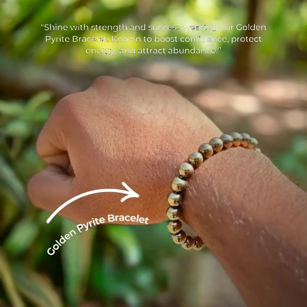 Golden Pyrite Bracelet for Money Attraction
