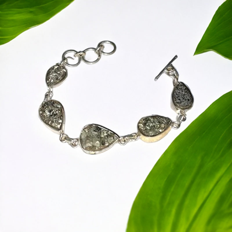 Pyrite Stylish Chain Bracelet
