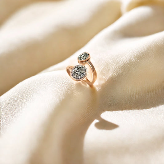 Pyrite Ring for Attracting Money(Circle Shape)