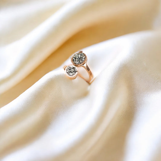 Pyrite Oval Ring Attract Money