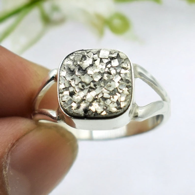 Pyrite Natural Adjustable Ring L3