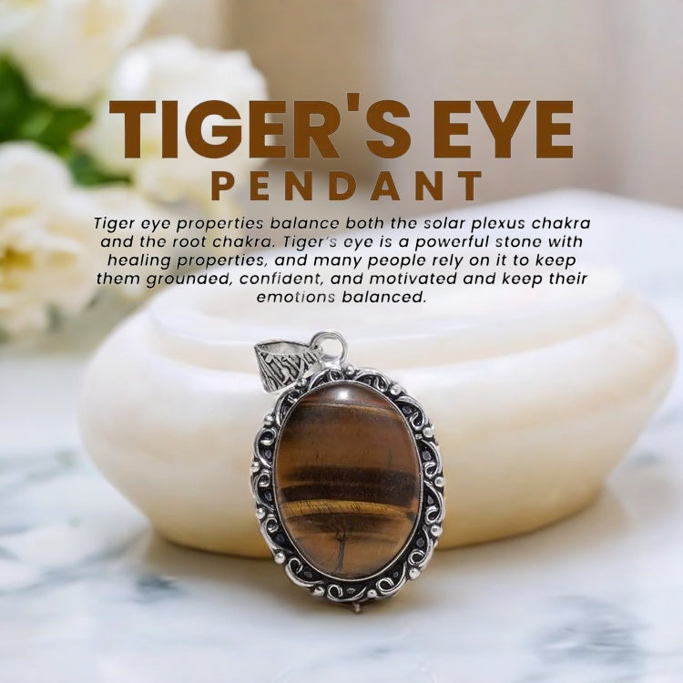 Tiger Eye Pendant (without chain)