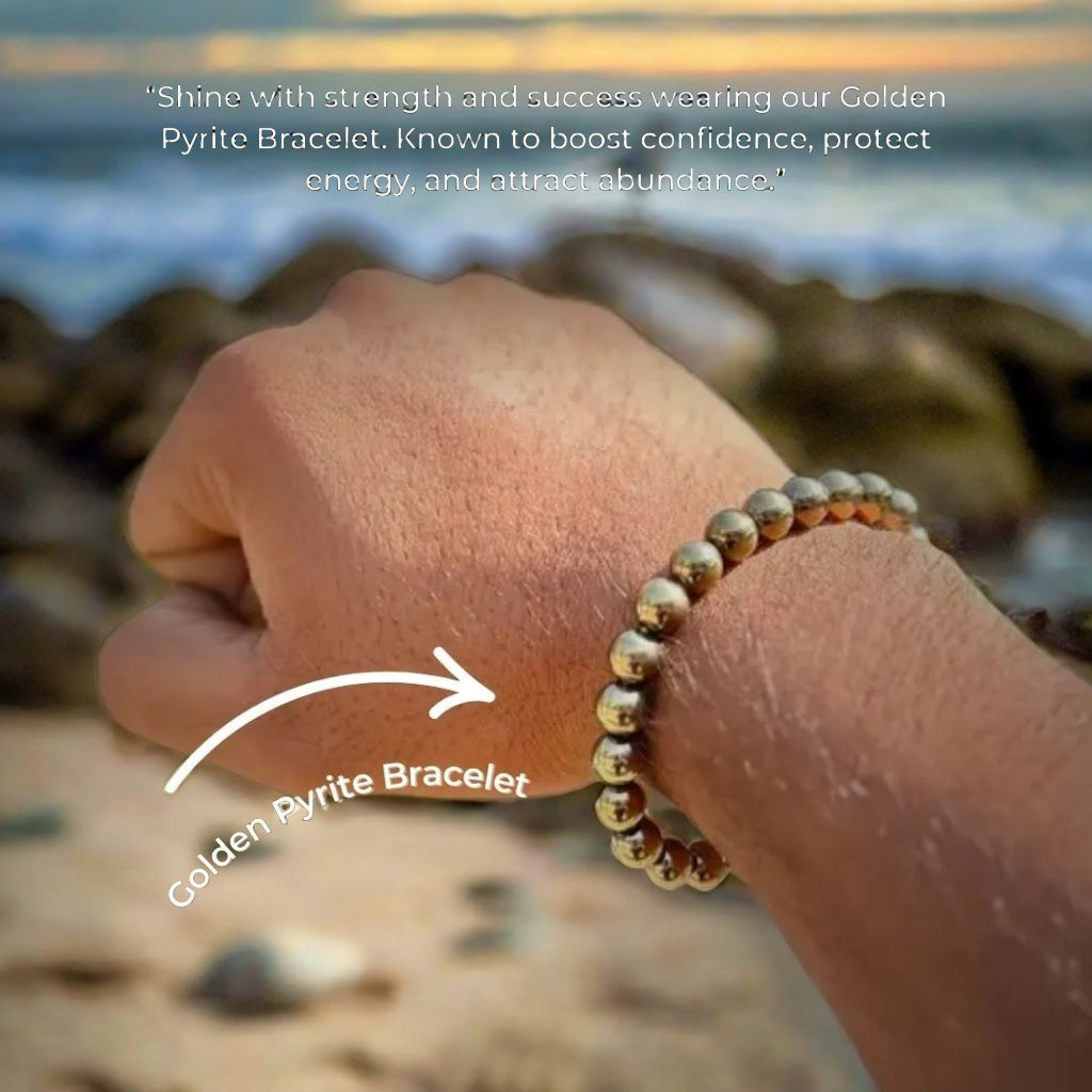 Golden Pyrite Bracelet for Money Attraction