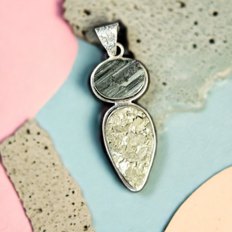 Black Tourmaline Pyrite Pendant