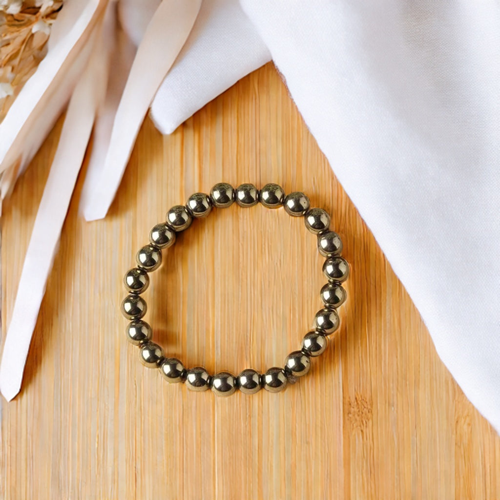 Golden Pyrite Bracelet for Money Attraction