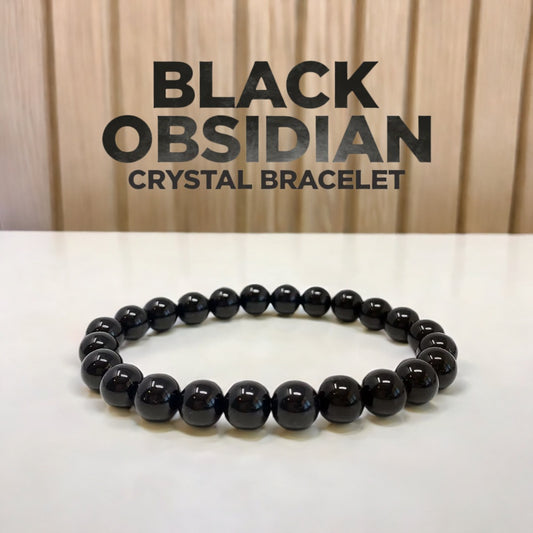 Black Obsidian Crystal Bracelet