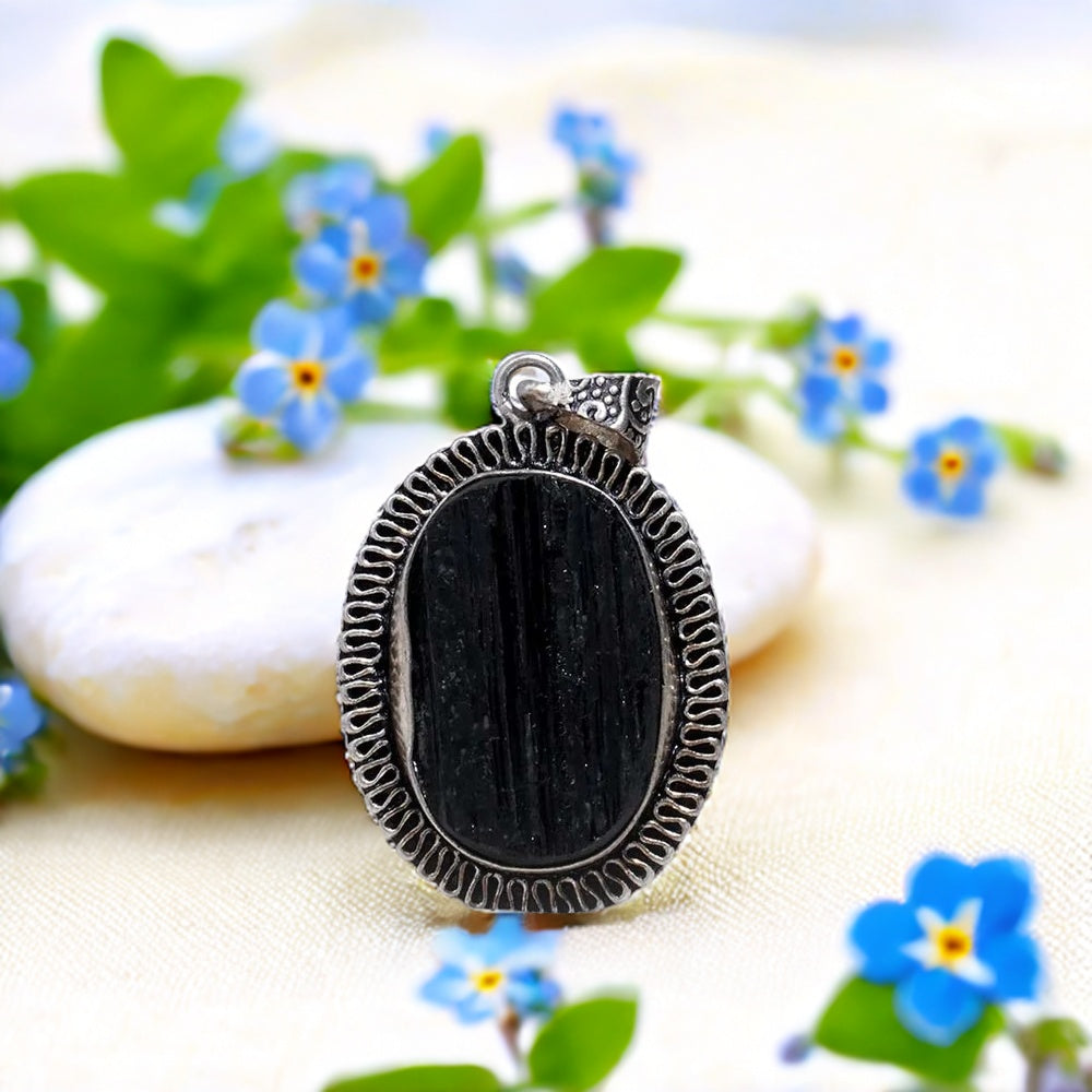 Black Tourmaline Pendant (Without Chain)