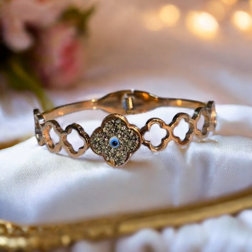 Evil Eye Pyrite Bracelet