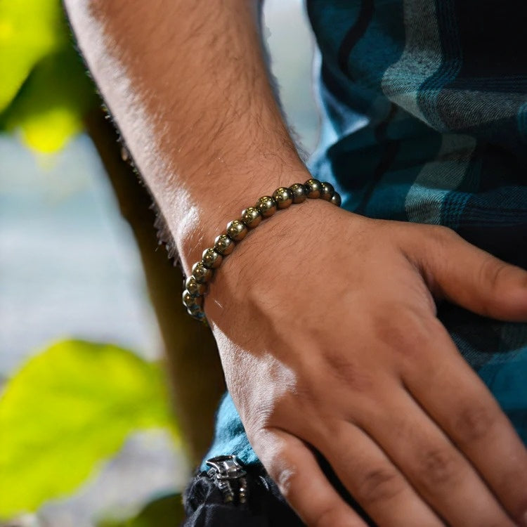 Golden Pyrite Bracelet for Money Attraction