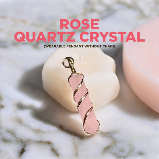 Rose Quartz Crystal (Pendant without chain)