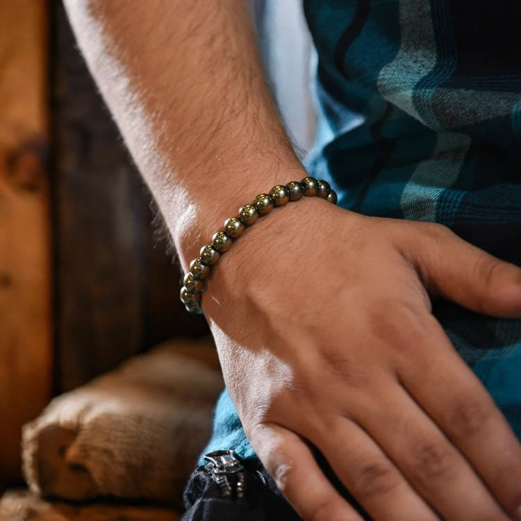 Golden Pyrite Bracelet for Money Attraction