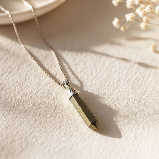 Pyrite Pencil Pendant