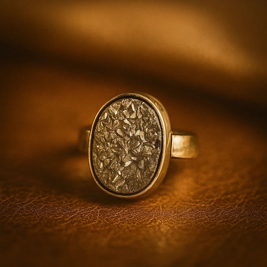 NATURAL RAW PYRITE RING