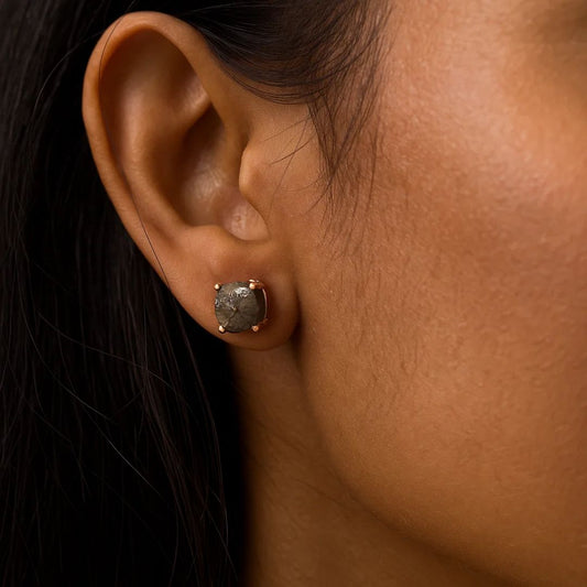 Raw Pyrite earings
