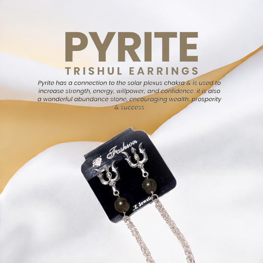 Trishul Pyrite Earrings