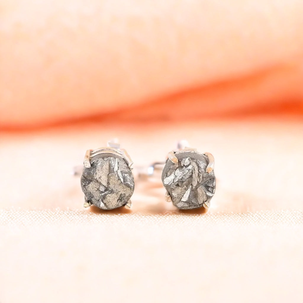 Raw Pyrite earings