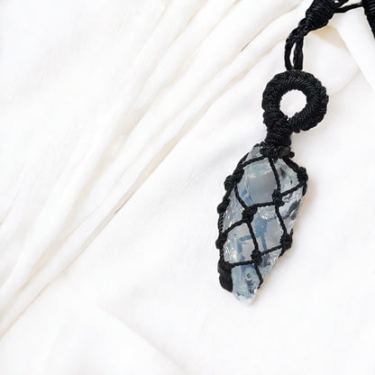 Opalite Mesh Weave Crystal Pendant (Chain not included)