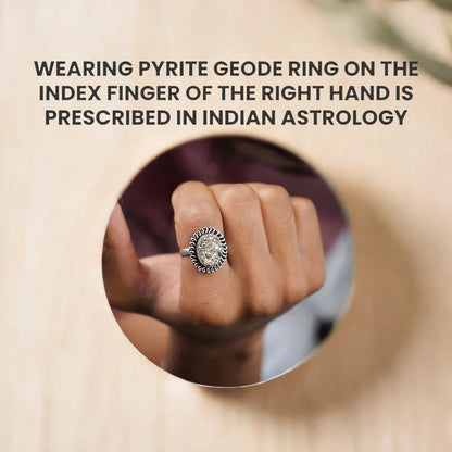Pyrite Geode Ring