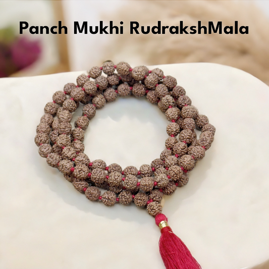 Panch Mukhi Rudraksha  Mala 108 Beads