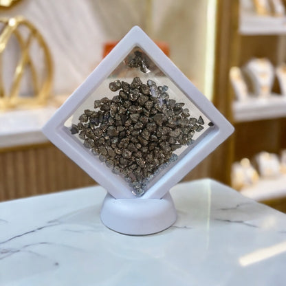 Natural Crushed Pyrite Gemstone With Stand