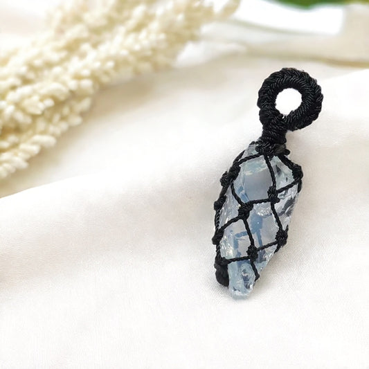 Opalite Mesh Weave Crystal Pendant (Chain not included)