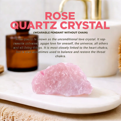 Rose Quartz Crystal (Pendant without chain)