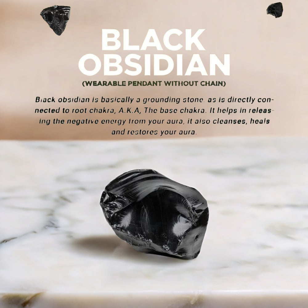 Black Obsidian Pendant (without chain)