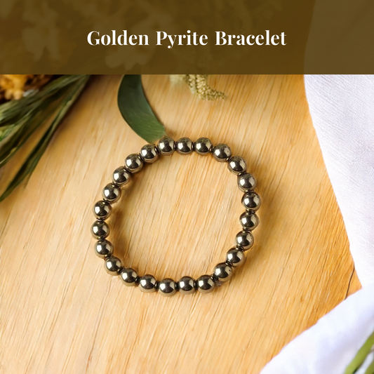 Golden Pyrite Bracelet for Money Attraction