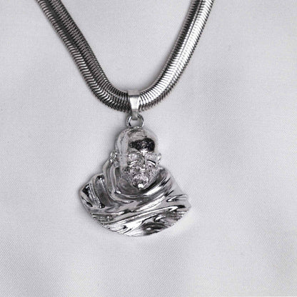 Sterling Silver Plated Neem Karoli Baba Pendant for Men