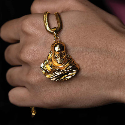 Sterling Gold Plated Neem Karoli Baba Pendant for Men